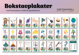 Bokstavplakater (med leiekrok),