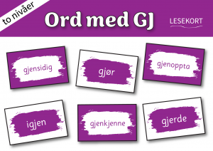 Lesekort: ord med GJ