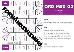 Stigespill: ord med GJ